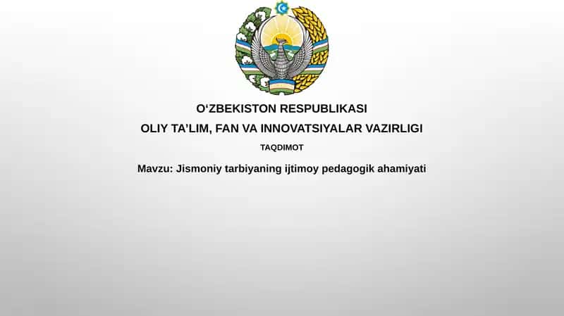 Jismoniy tarbiyaning ijtimoiy-pedagogik ahamiyati 1