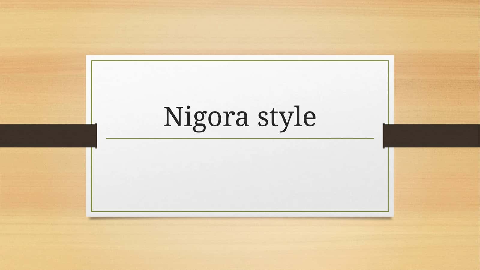 Nigora style 1