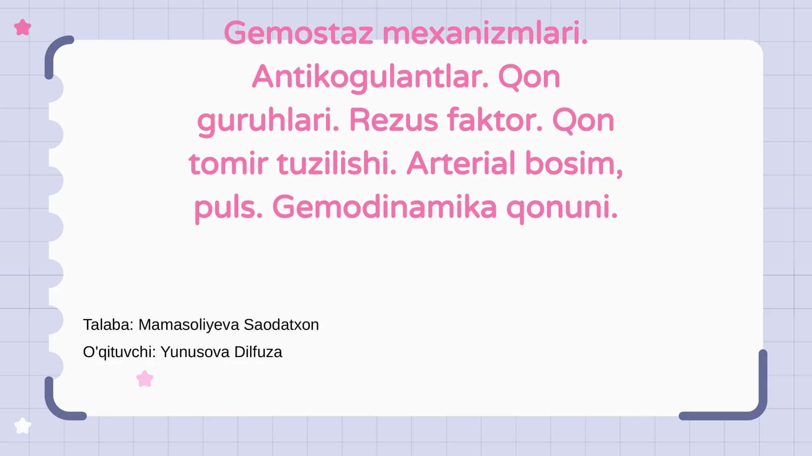 Gemostaz mexanizmlari 1