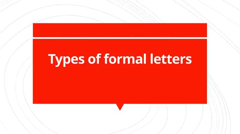 Types of formal letters 1