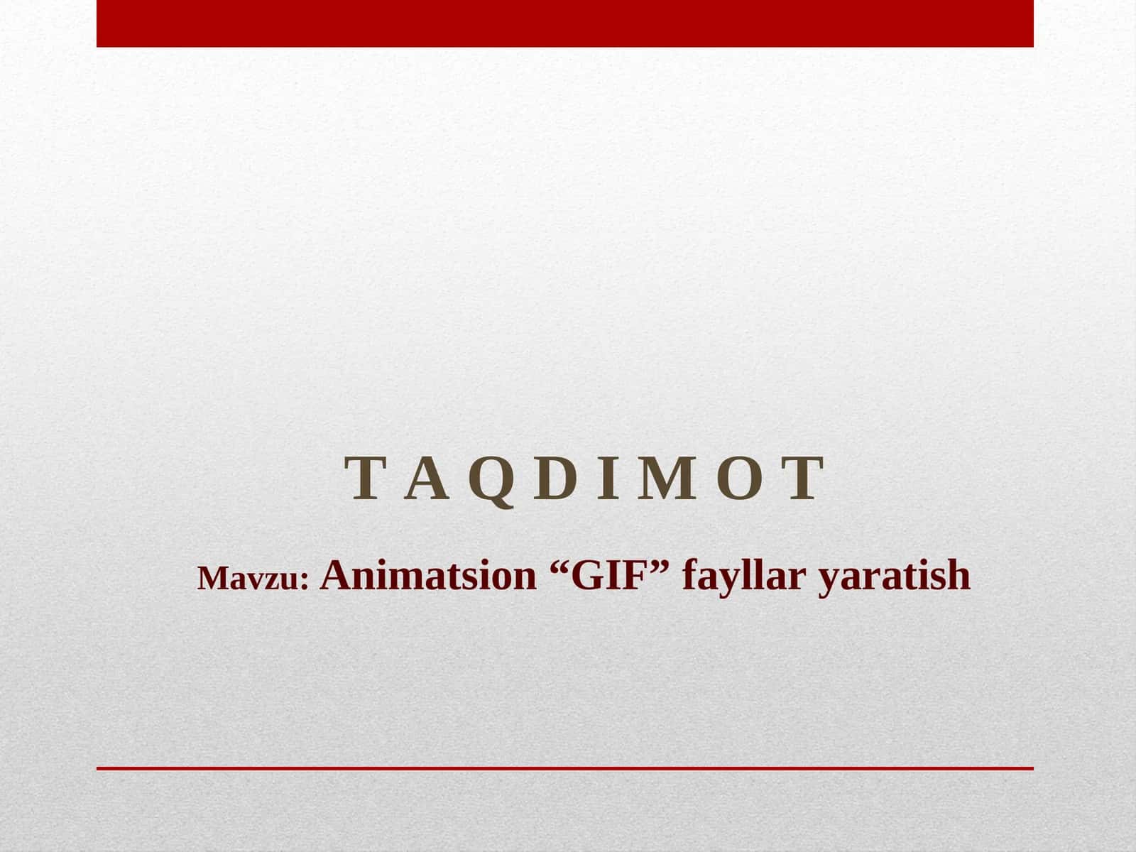 Animatsion “GIF” fayllar yaratish 1