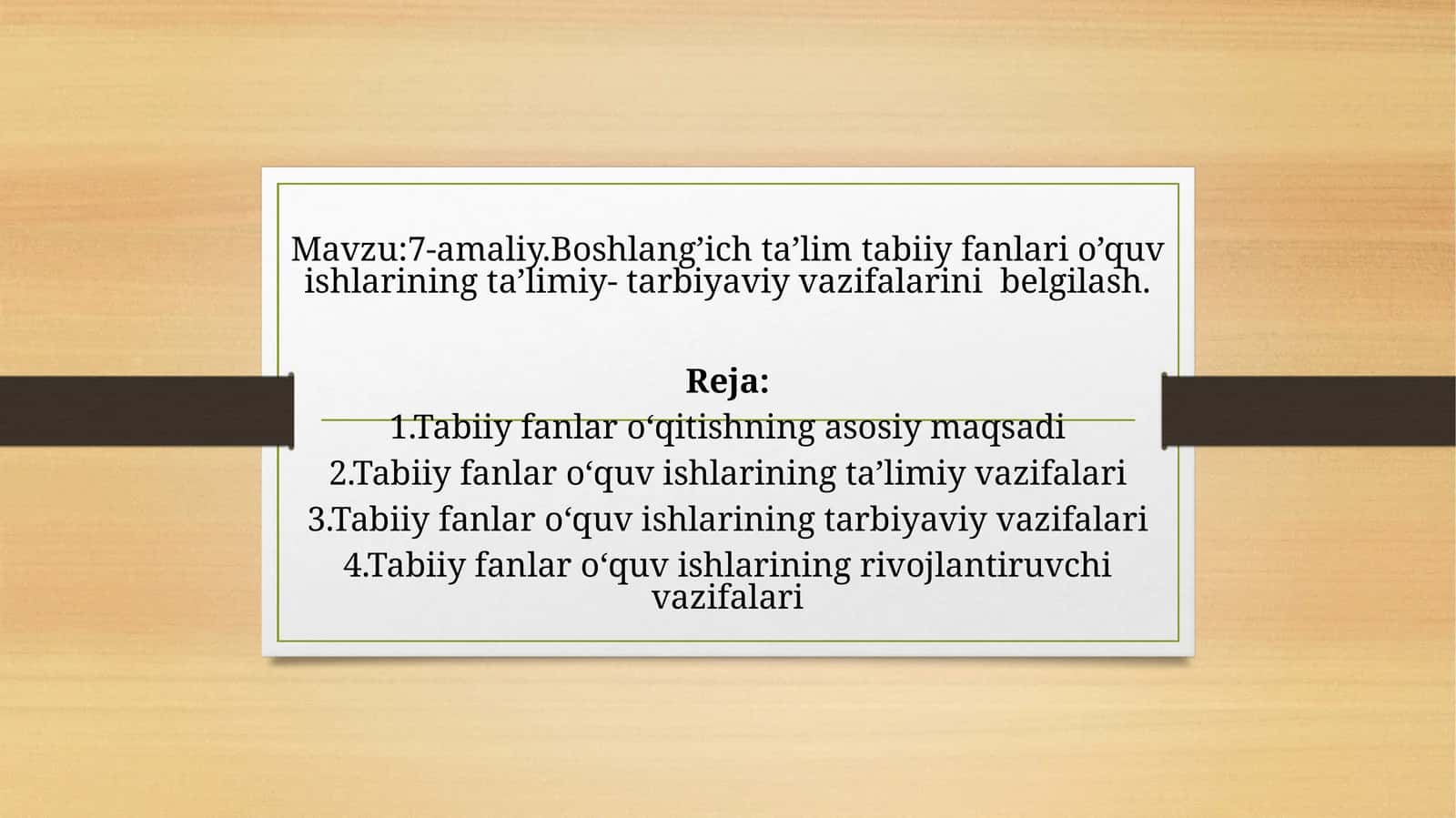 Tabiiy fanlar o‘qitish 1