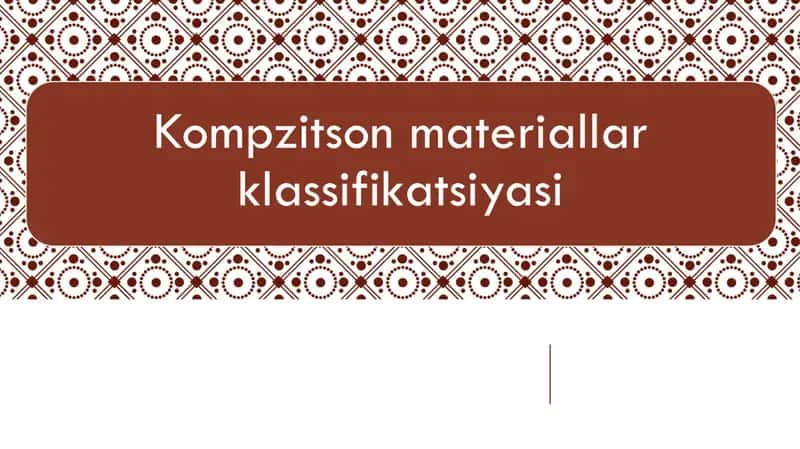 Kompozitsion materiallar 1