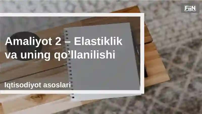 Amaliyot 2 - Elastiklik va uning qo’llanilishi