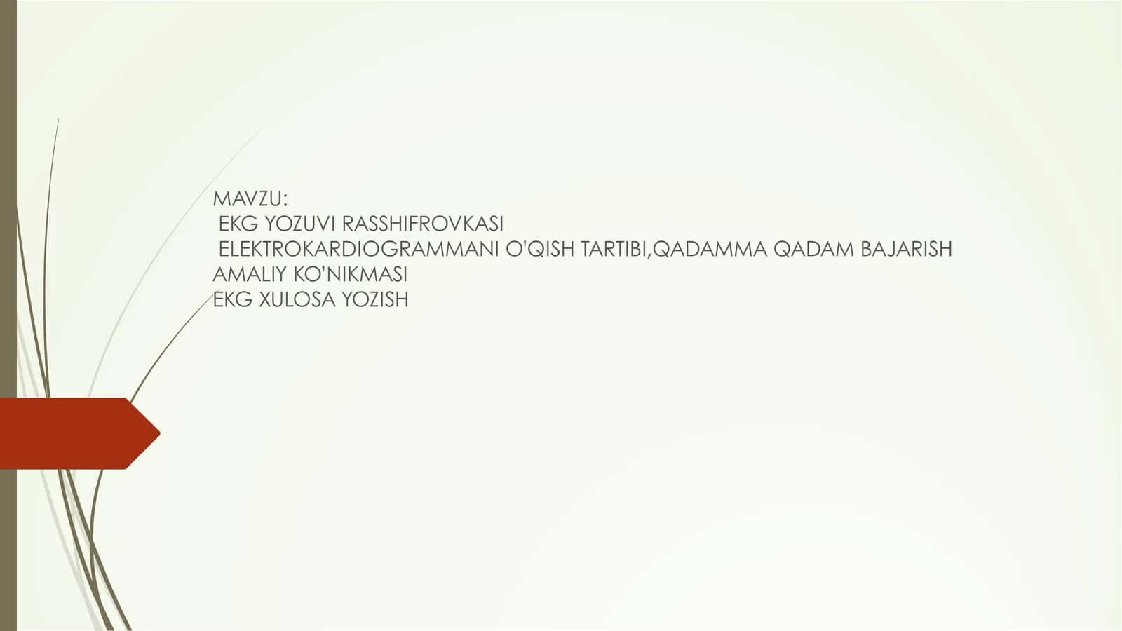 EKG YOZUVI RASSHIFROVKASI 1