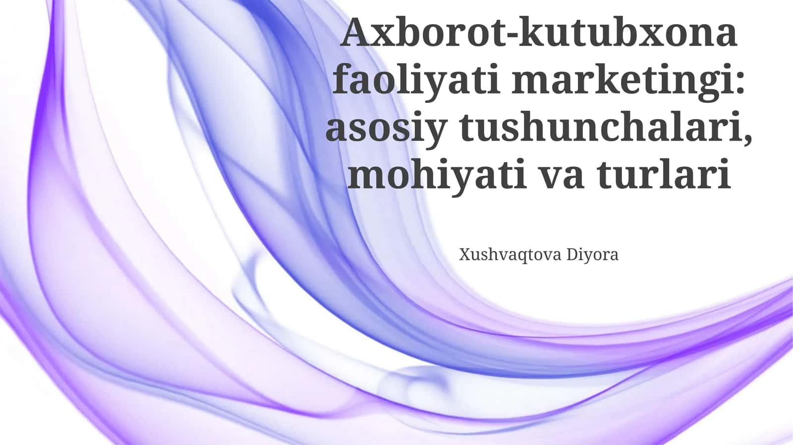 Axborot-kutubxona faoliyati marketingi 1