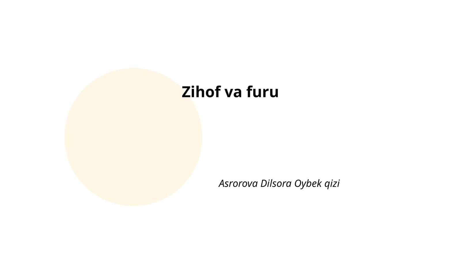 Zihof va farzand tarbiyasi 1