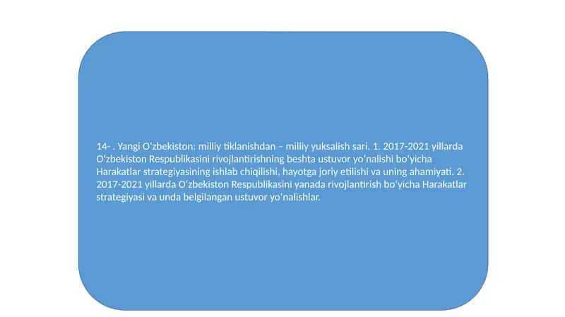 Yangi O‘zbekiston: Milliy Tiklanishdan – Milliy Yuksalish Sari 1