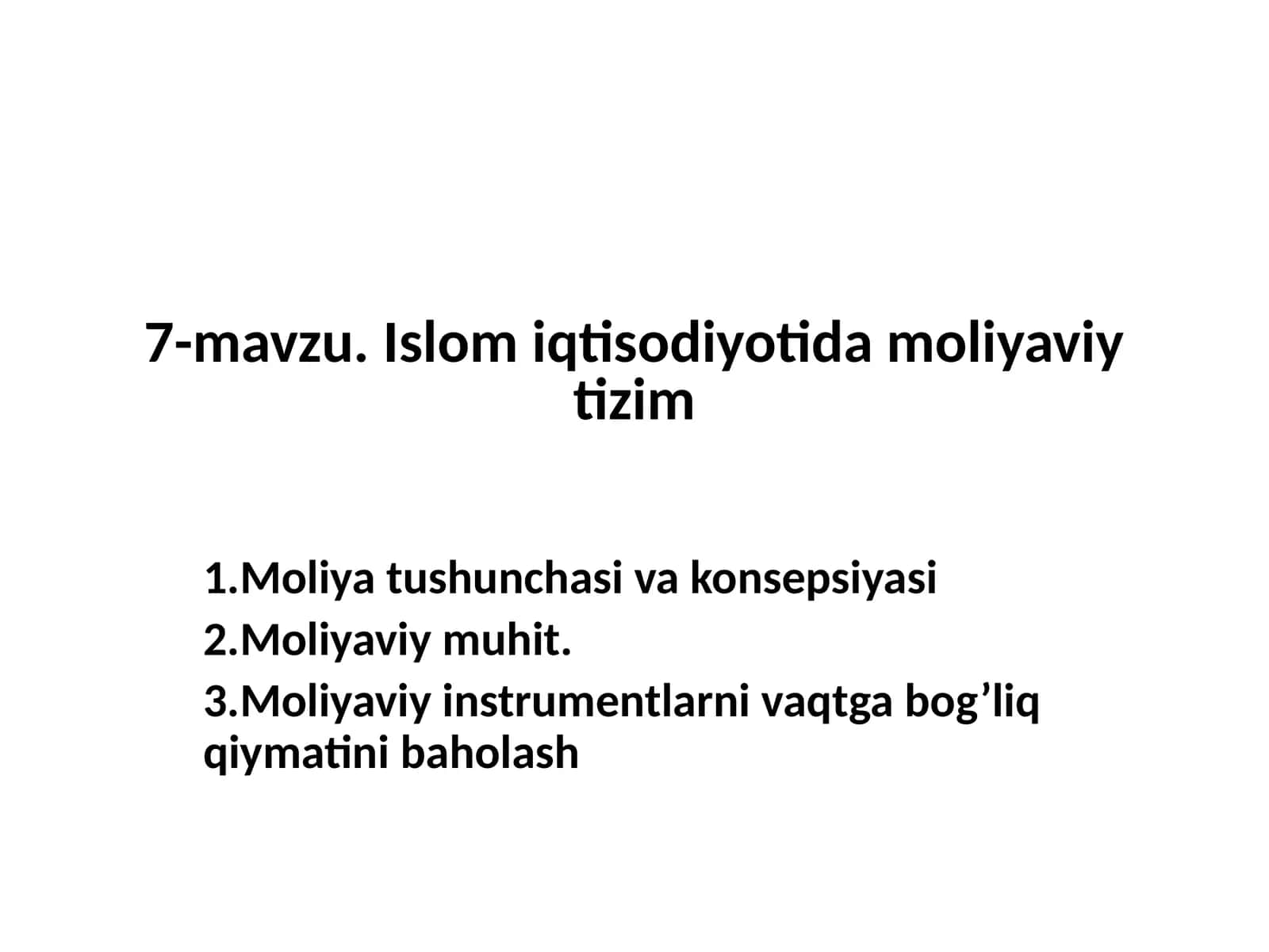 Islomiqtisodiyotidamoliyaviytizim 1