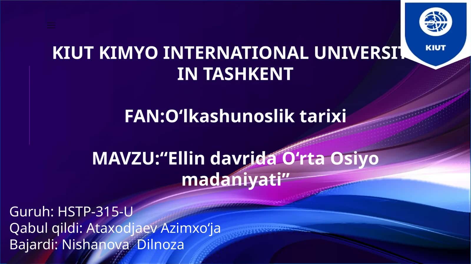 Ellin davrida O‘rta Osiyo madaniyati 1