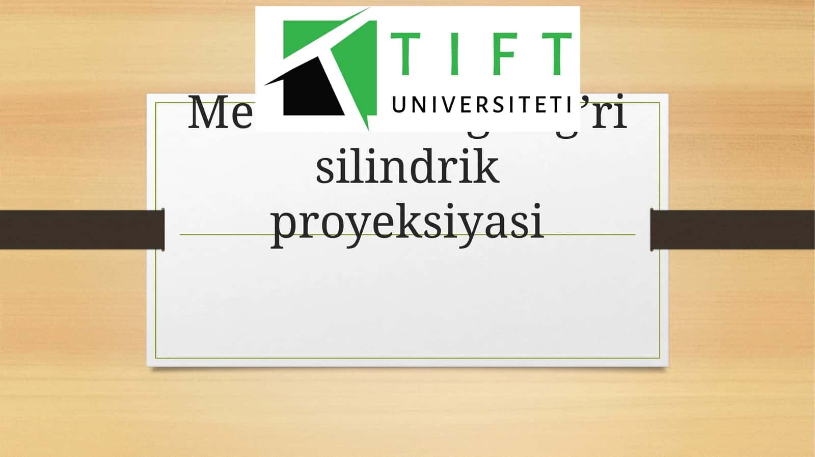 Merkatorning to’g’ri silindrik proyeksiyasi 1