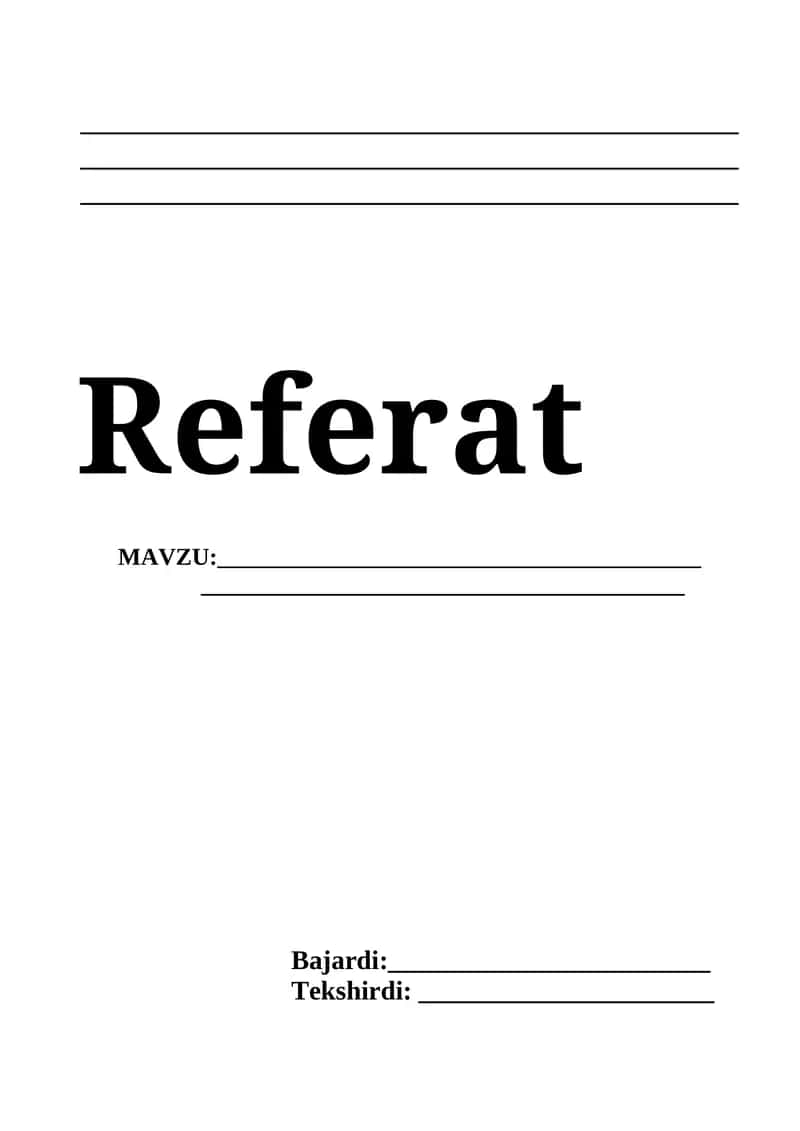 Referat jild 1