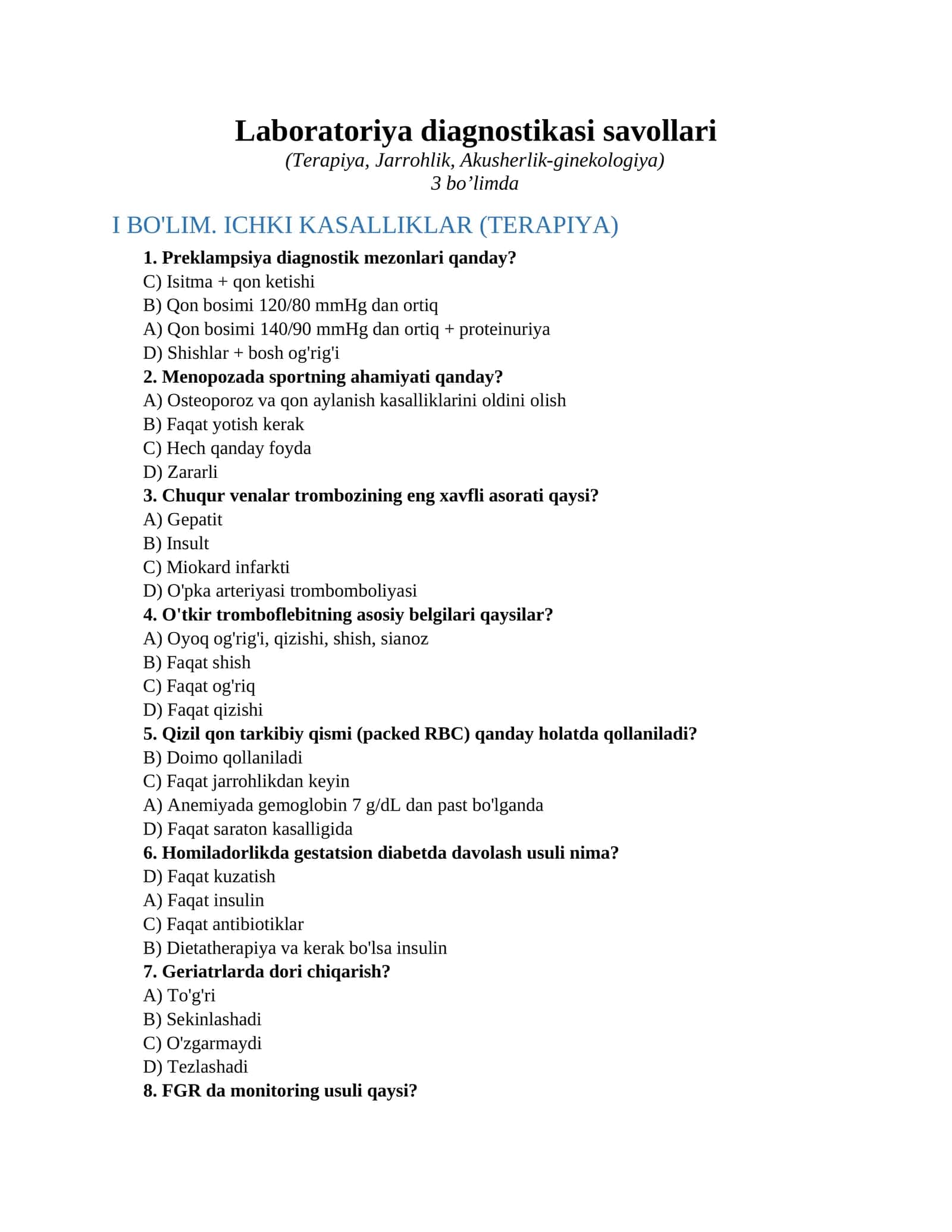 Laboratoriya diagnostikasi savollari 1