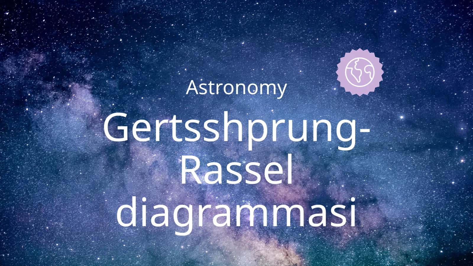 Gertsshprung-Rassel diagrammasi 1