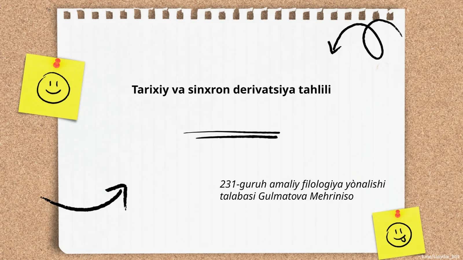 Tarixiy va sinxron derivatsiya tahlili 1