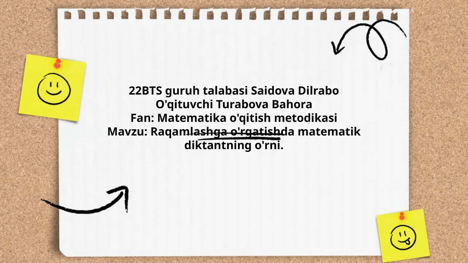 Matematika o'qitish metodikasi 1
