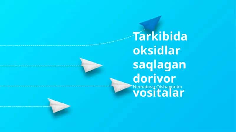 Oksidlarning dori vositalarida qo'llanilishi mexanizmi 1