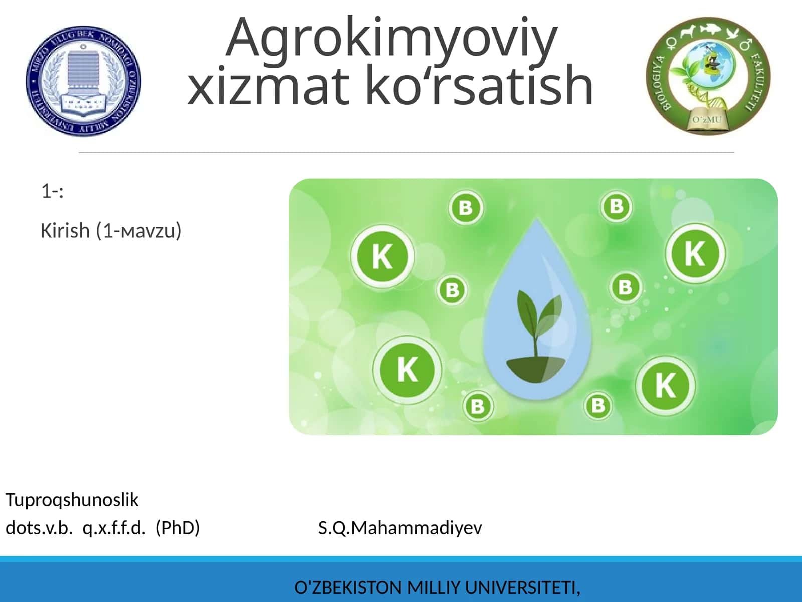 Agrokimyoviy xizmat ko‘rsatish 1
