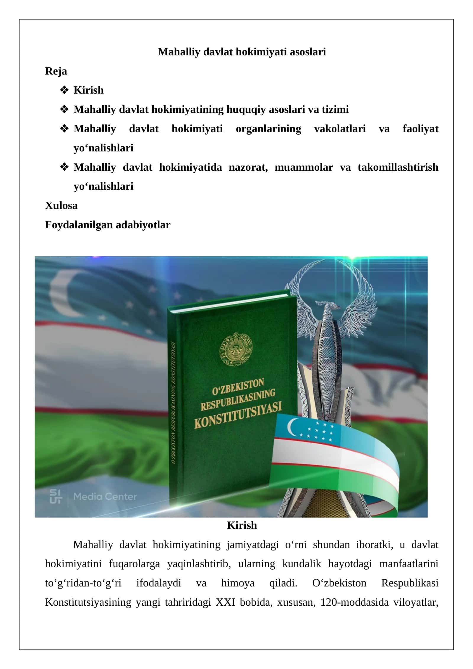 Mahalliy davlat hokimiyati asoslari 1