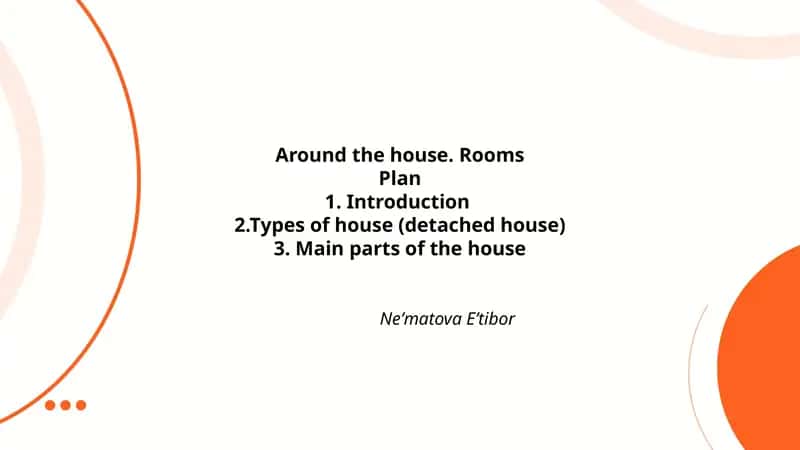 Around the house. Rooms 1