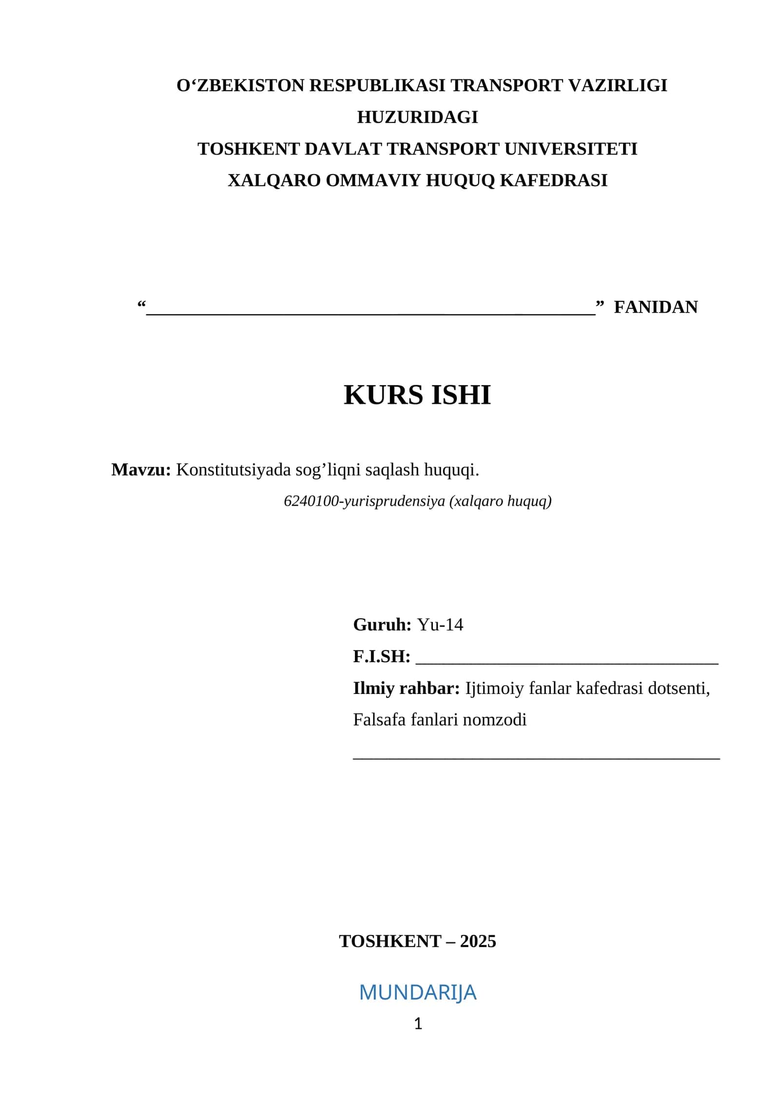 Konstitutsiyada sog’liqni saqlash huquqi 1
