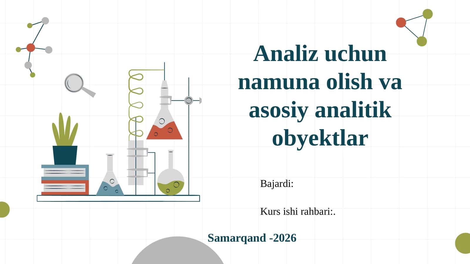 Namuna olash va asosiy analitik obyektlar 1