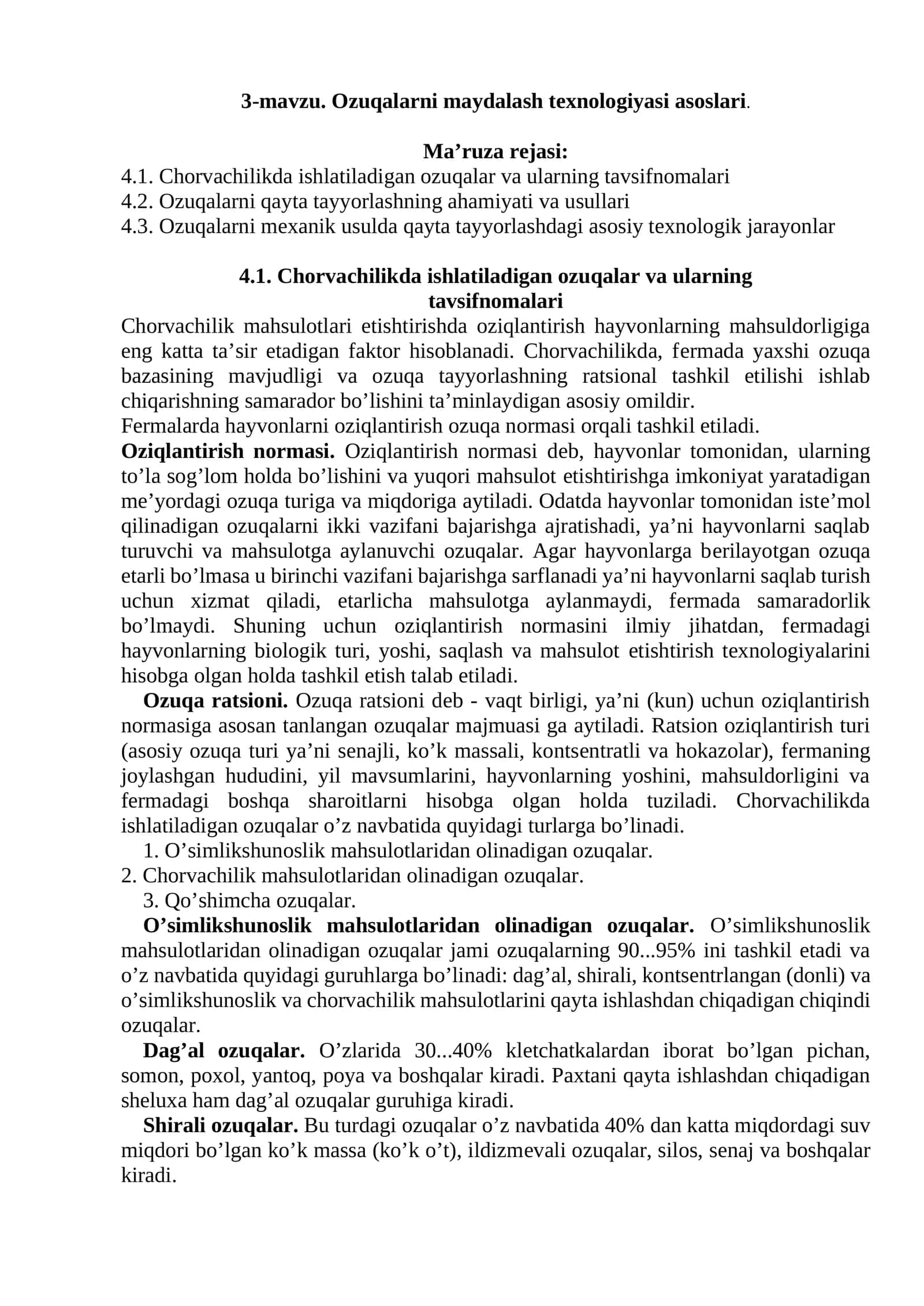 Ozuqalarni maydalash texnologiyasi asoslari 1
