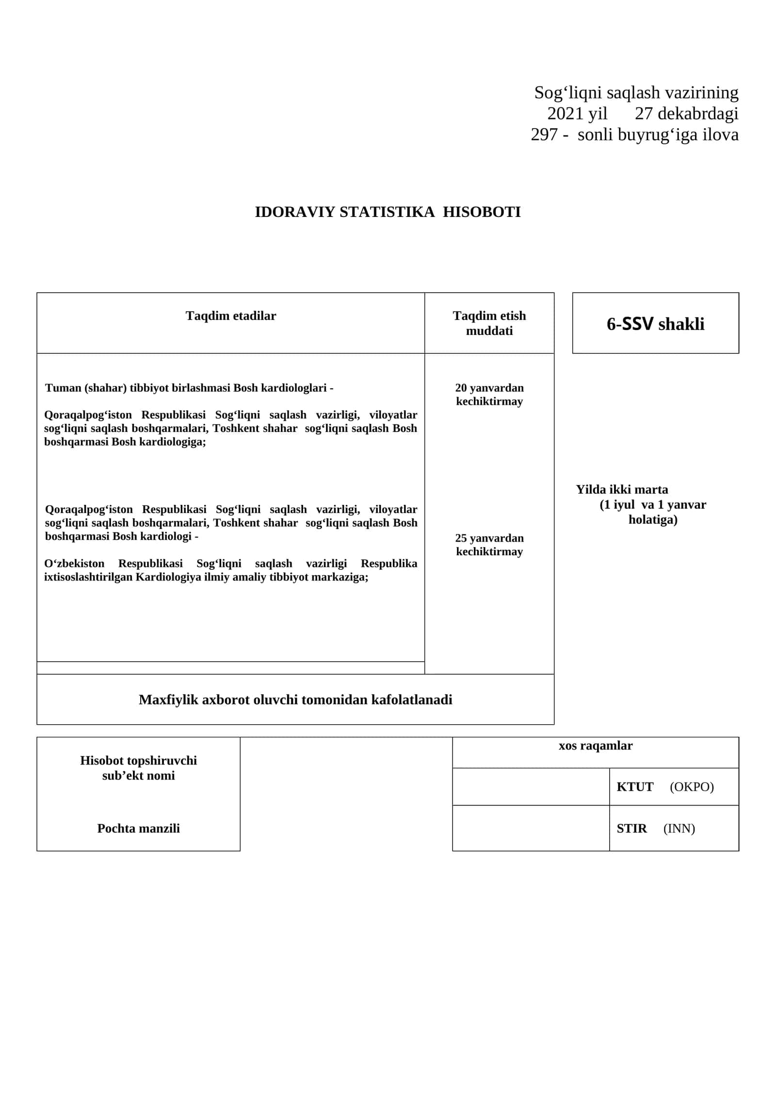 KARDIOLOGIYA HISOBOTI 1