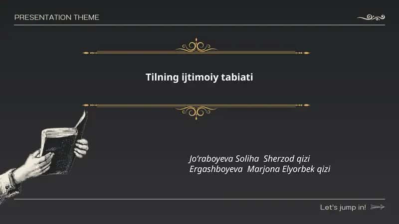 Tilning ijtimoiy tabiati 1