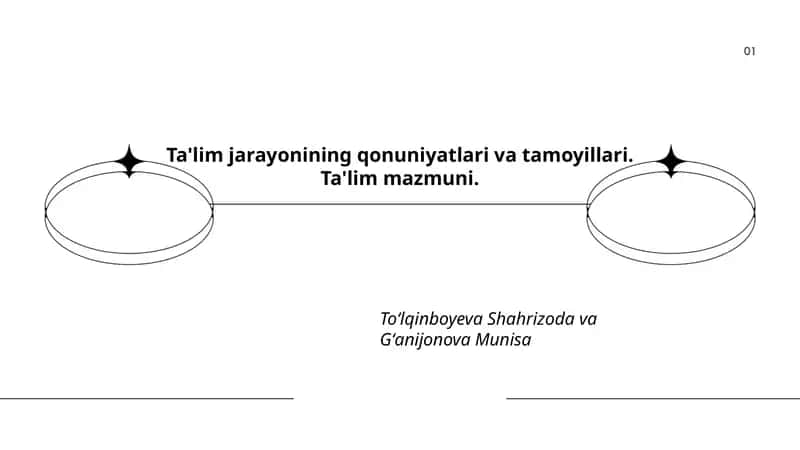 Ta'lim jarayonining qonuniyatlari va tamoyillari. Ta'lim mazmuni 1