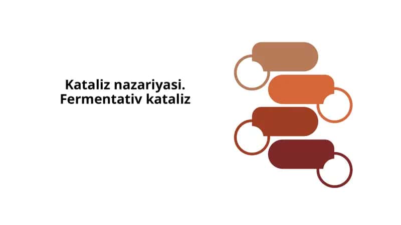 Kataliz nazariyasi. Fermentativ kataliz 1