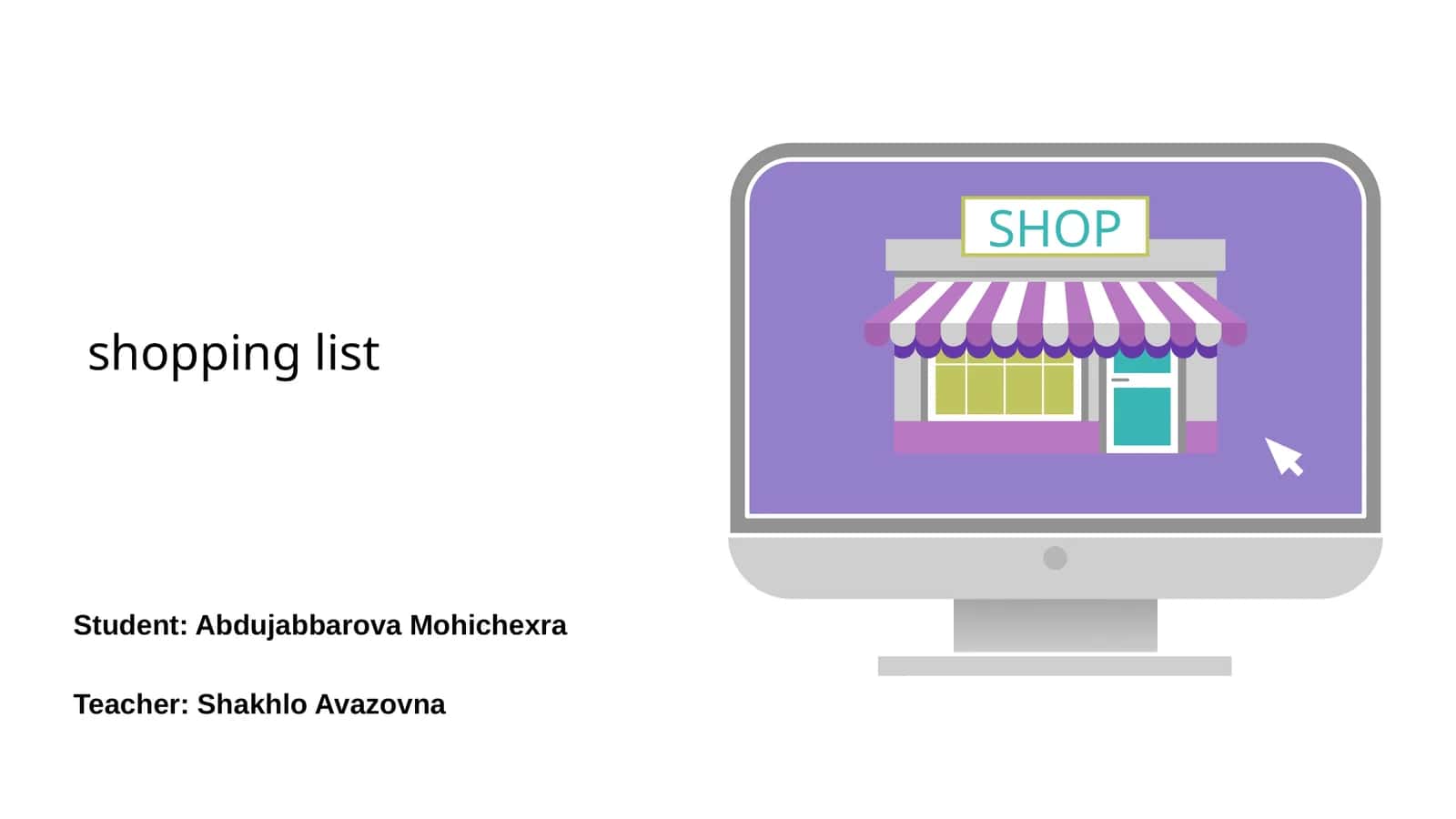 Creating Your Shopping List 1