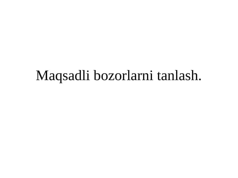 Bozorsegmentatsiyasi 1