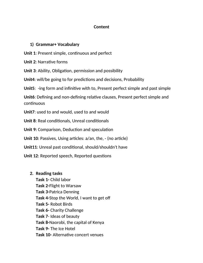 Grammar+ Vocabulary 1