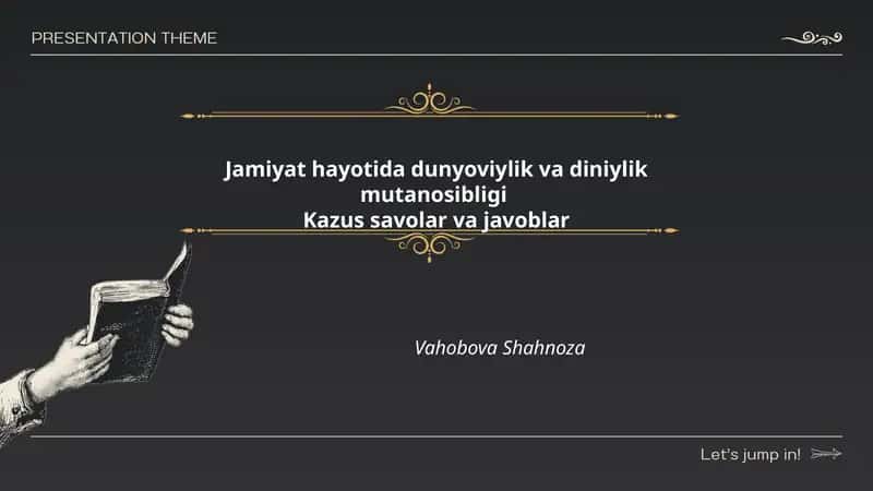 Jamiyat hayotida dunyoviylik va diniylik mutanosibligi 1