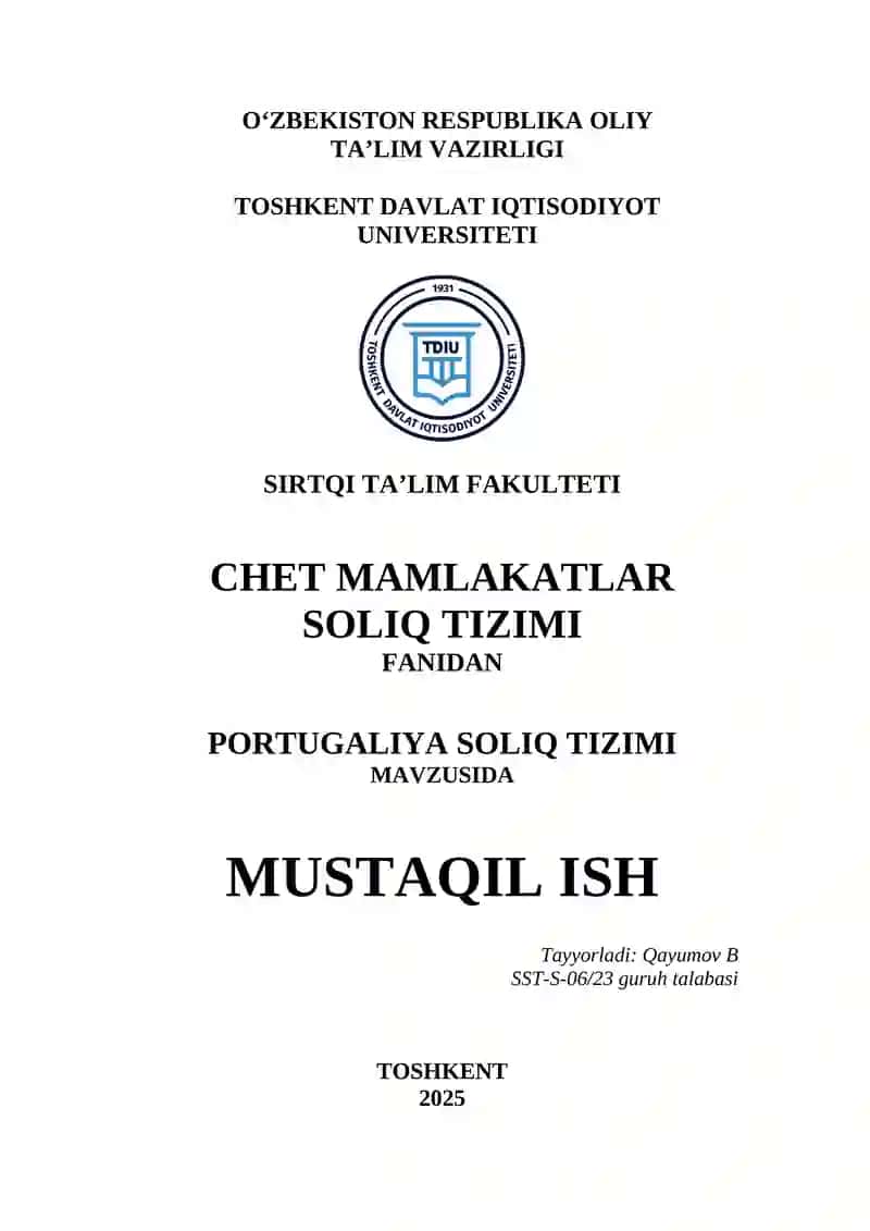 Portugaliya soliq tizimi