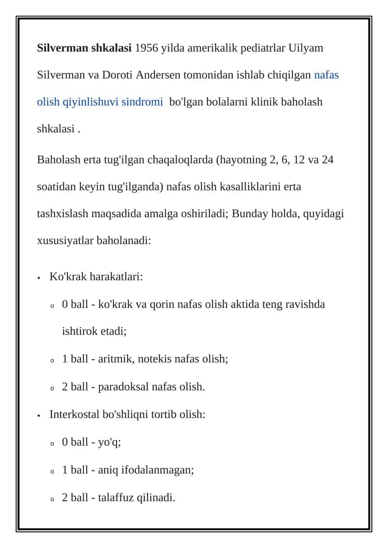 Silverman shkalasi 1