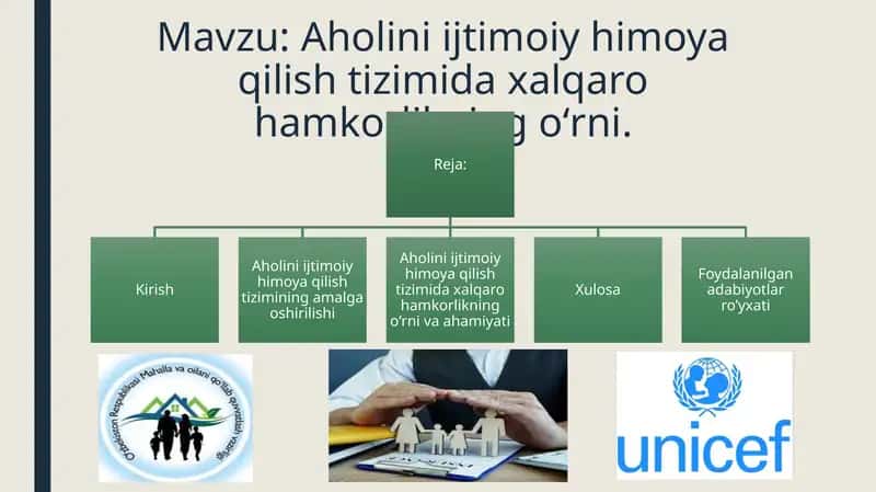 Aholini ijtimoiy himoya qilish tizimida xalqaro hamkorlikning oʻrni 1