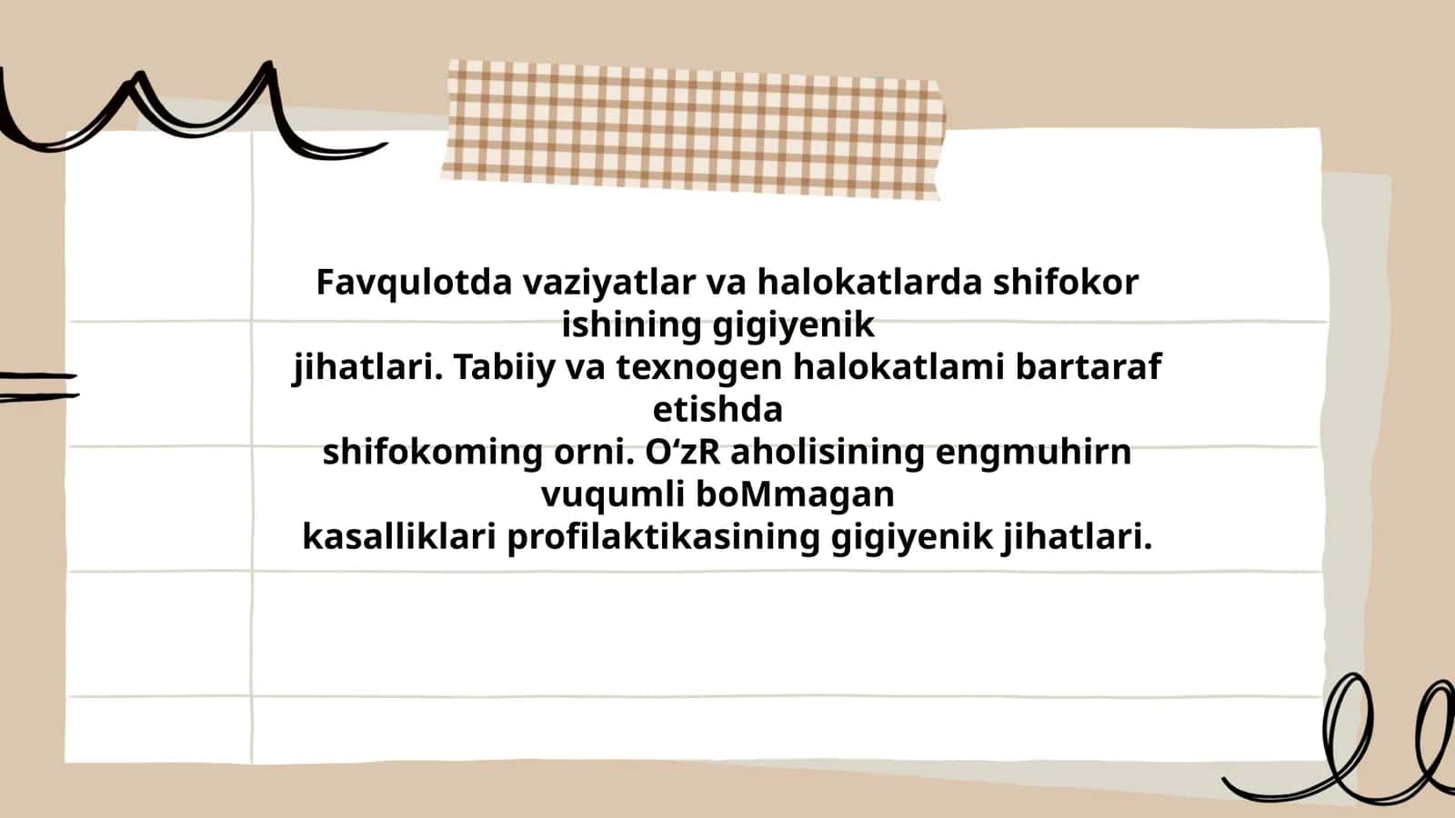 Halokatlarda shifokor ishining gigiyenik jihatlari 1