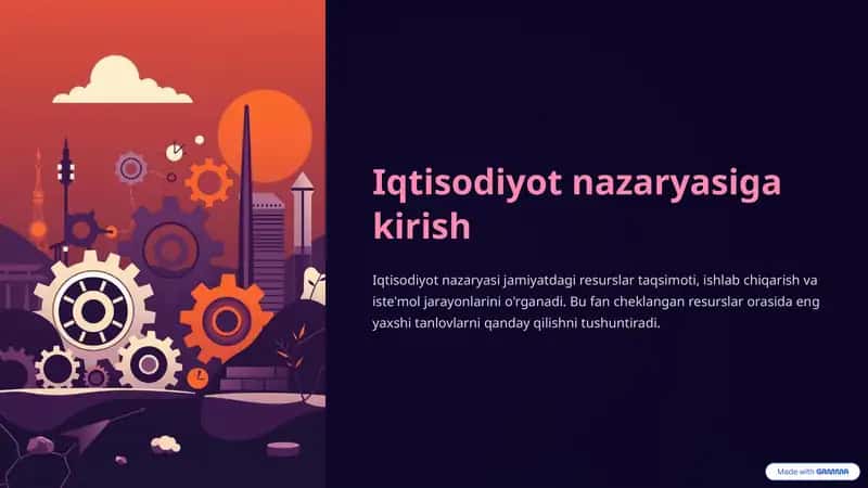Iqtisodiyot nazaryasiga kirish 1