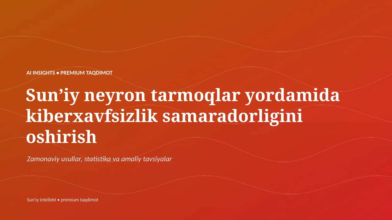 Sun'iy intellekt • premium taqdimot 1