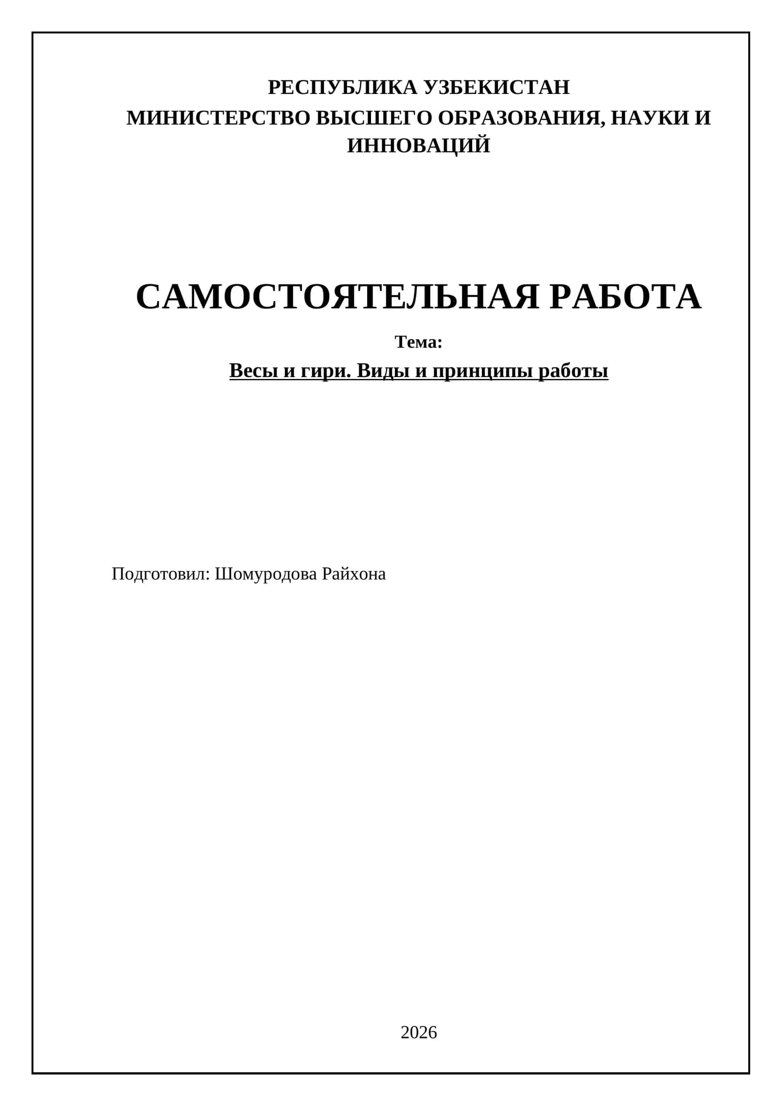 Весы и гири. Виды и принципы работы 1