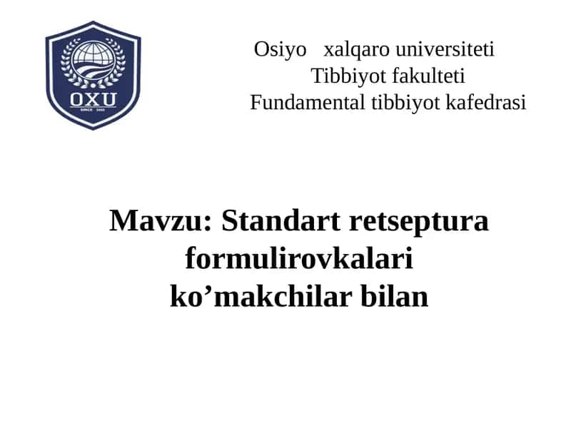 Rеtsеptura formulirovkalari 1