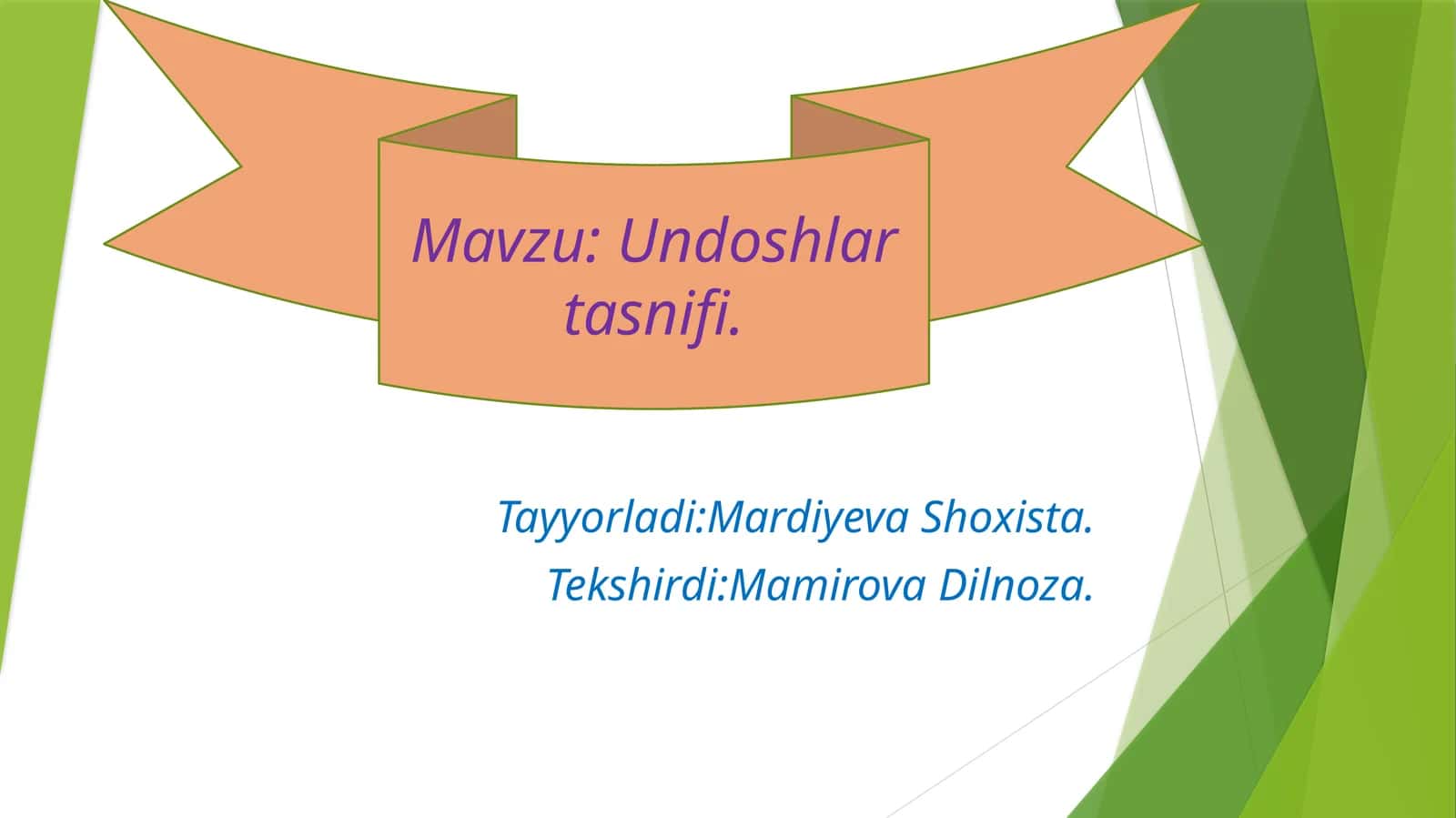 Undoshlar  tasnifi 1