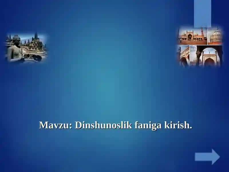 Dinshunoslik faniga kirish