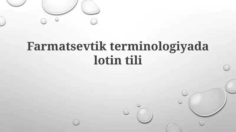 Farmatsevtikterminologiyadalotintili 1