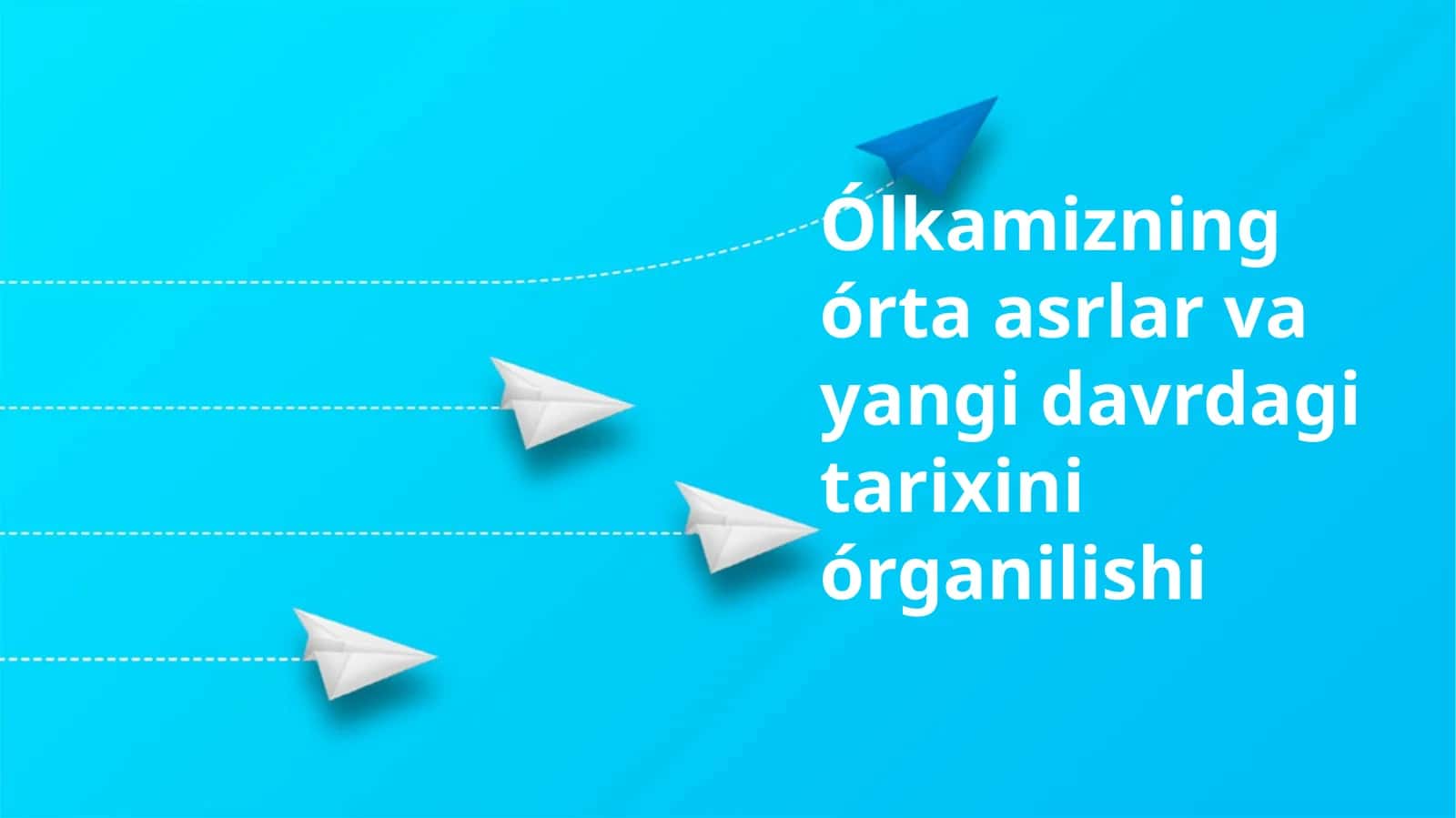 Ólkamizning órta asrlar va yangi davrdagi tarixini órganilishi 1