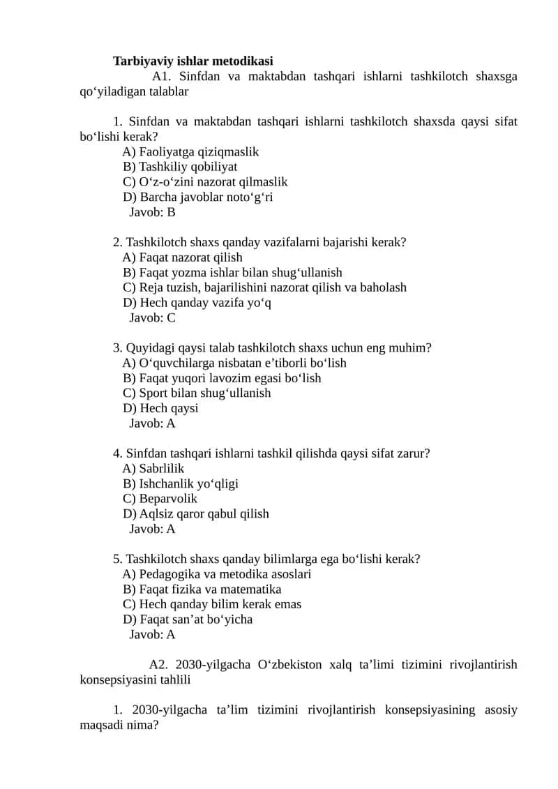 Tarbiyaviy ishlar metodikasi 1