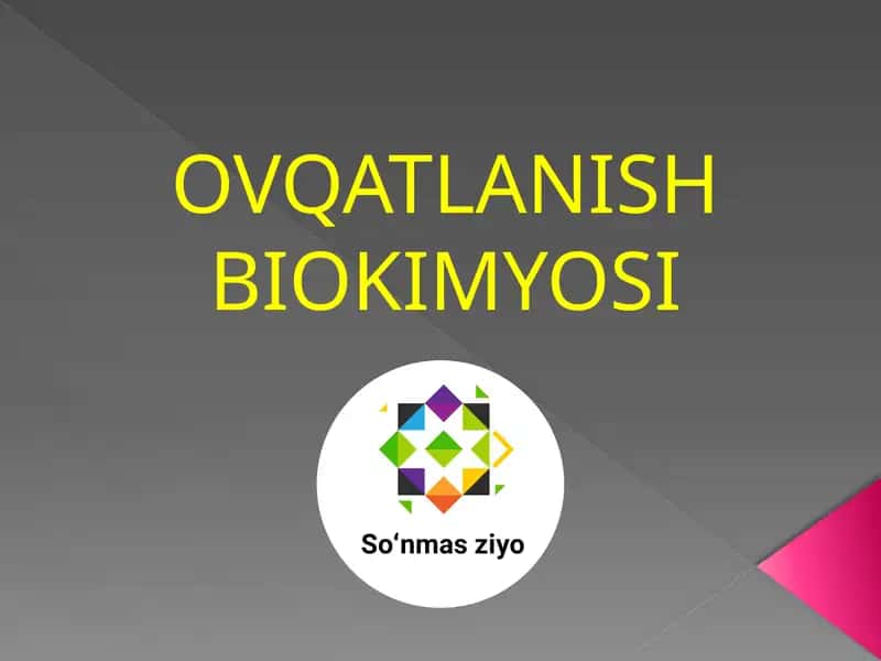 OVQATLANISH BIOKIMYOSI 1