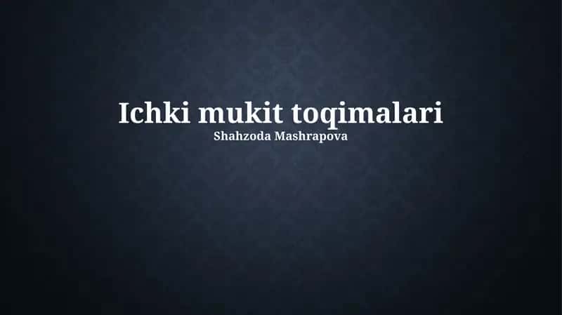 Orbita ichki mushak-skelet to‘qimalari 1